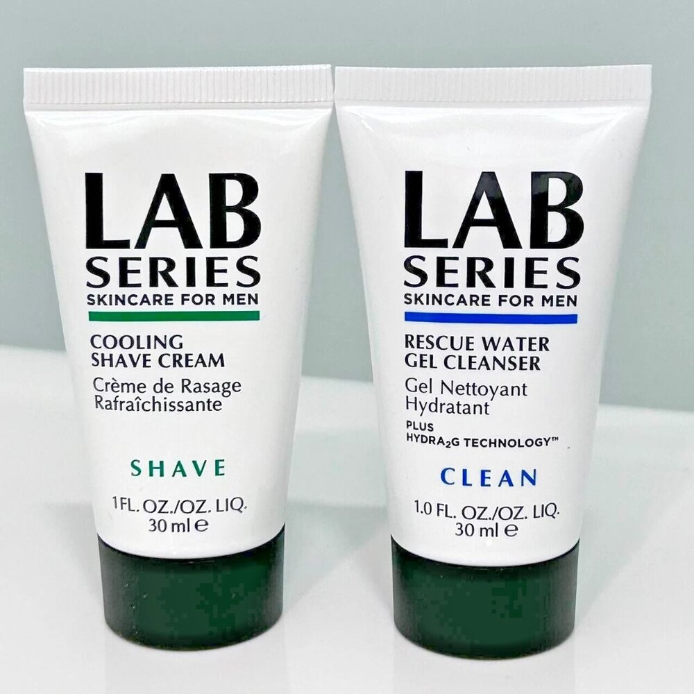 New Lab Series Cooling Shave Cream & Rescue Water Gel Cleanser Set~1 oz/30 ml